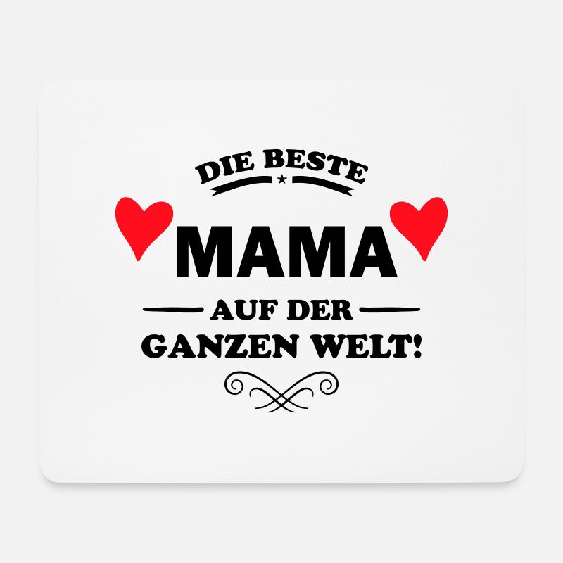 beste mama - Mousepad (Querformat) - Weiß