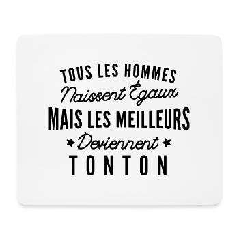 les meilleurs deviennent tonton / cadeau tonton - Tapis de souris (format paysage) - blanc - Devant