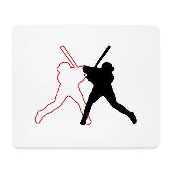 Baseball Design 02 - Mouse Pad (horizontal) - white - Front