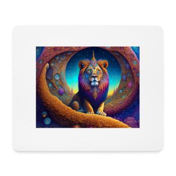 Lion - Tapis de souris (format paysage) - blanc - Devant