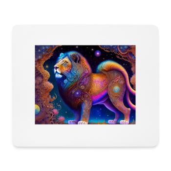 Lion - Mouse Pad (horizontal) - white - Front