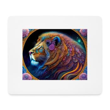 Lion - Tapis de souris (format paysage) - blanc - Devant