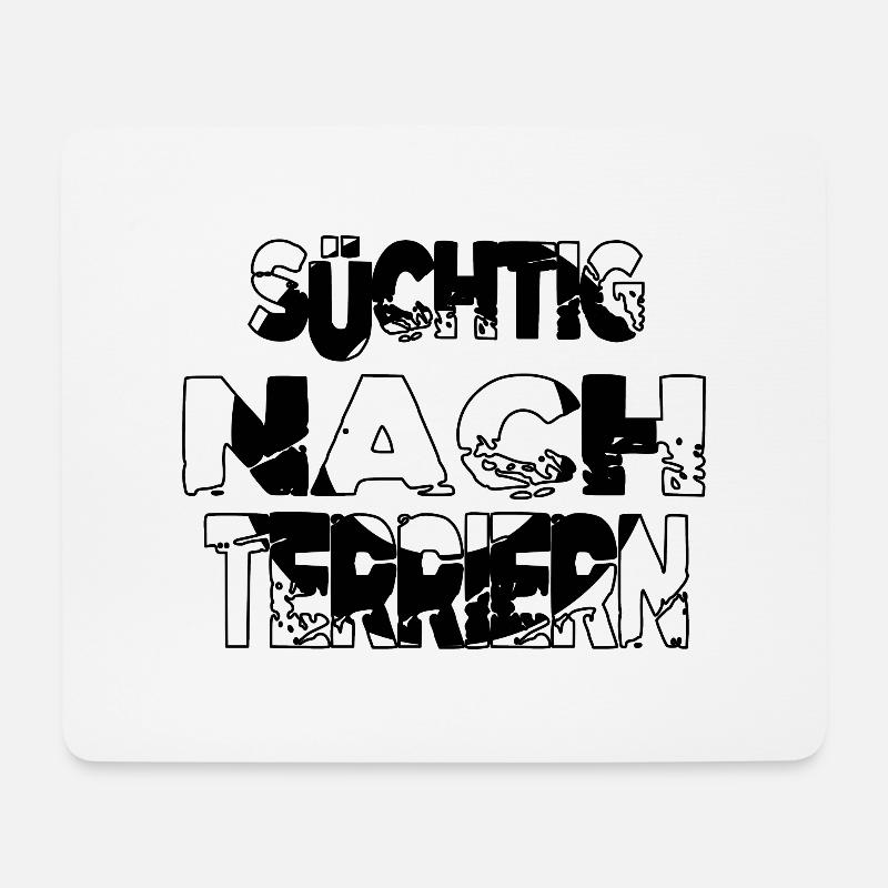 bachhund tier spaß windhund pudel lustig - Mousepad (Querformat) - Weiß