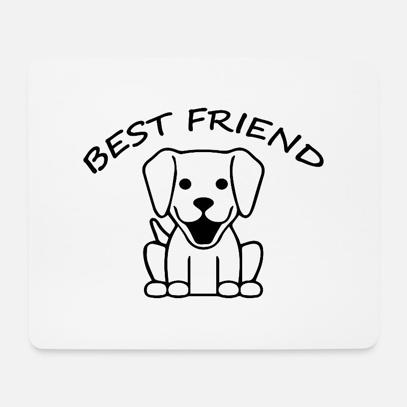 Hund Dog - Mousepad (Querformat) - Weiß
