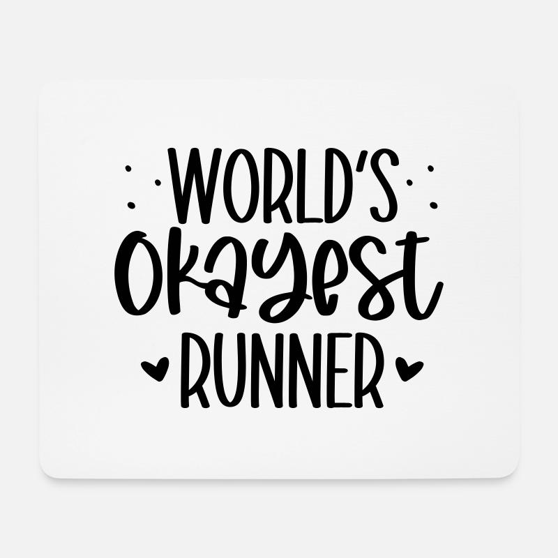 World's okayest runner - Mouse Pad (horizontal) - white