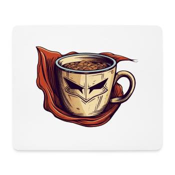 Coffee superhero as the savior in the morning - Mouse Pad (horizontal) - white - Front