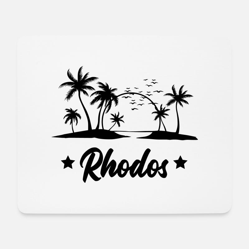 rhodos - Mousepad (Querformat) - Weiß
