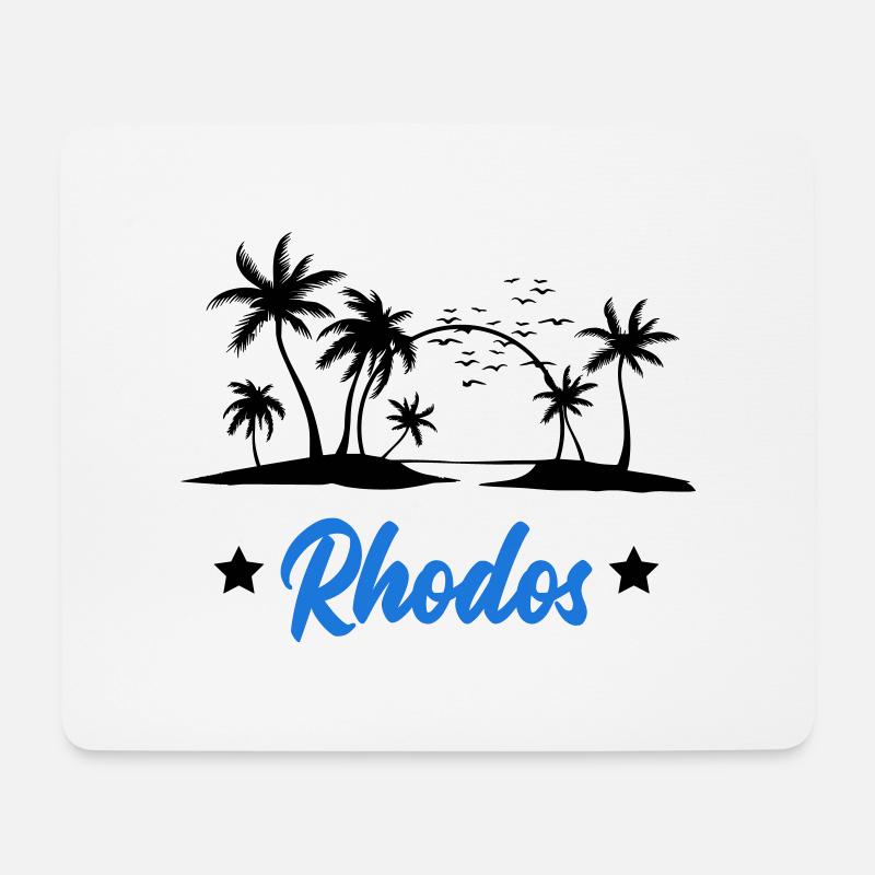 rhodos - Mousepad (Querformat) - Weiß