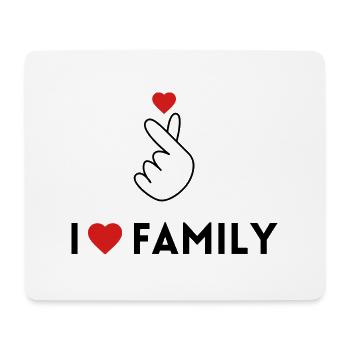 i love family - Tapis de souris (format paysage) - blanc - Devant