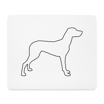 vizla konturen 1 - Mousepad (Querformat) - Weiß - Vorne