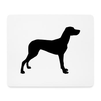 Vizla Silhouette 1 - Mouse Pad (horizontal) - white - Front