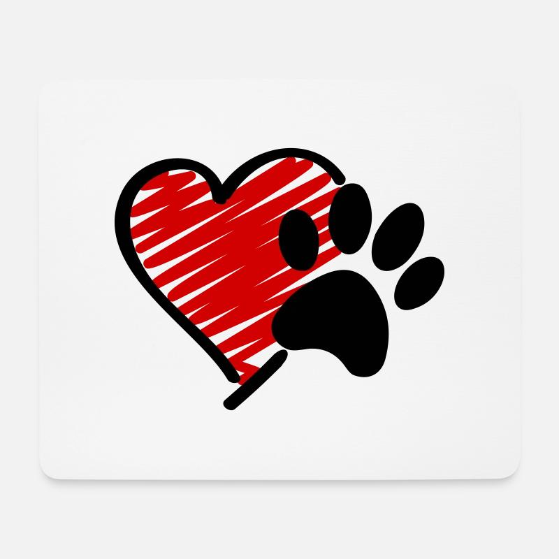 Dog Love - Mouse Pad (horizontal) - white