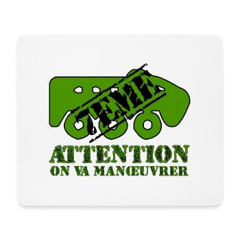 Attention on va manœuvrer - Tapis de souris (format paysage) - blanc - Devant