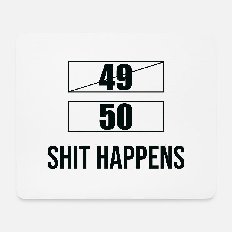Funny saying 50th birthday - Mouse Pad (horizontal) - white