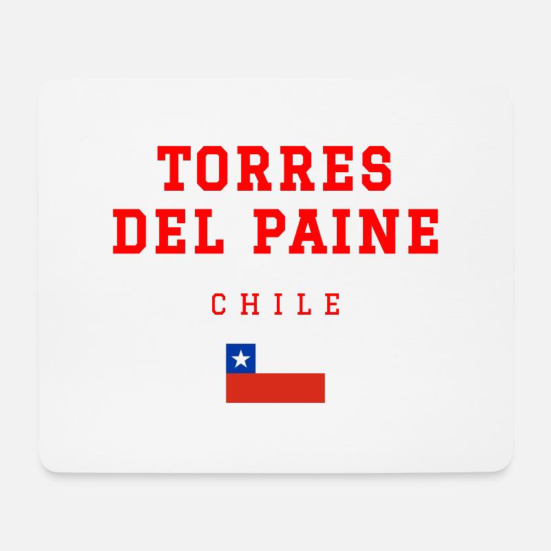 Torres del Paine Chile - Mousepad (Querformat) - Weiß