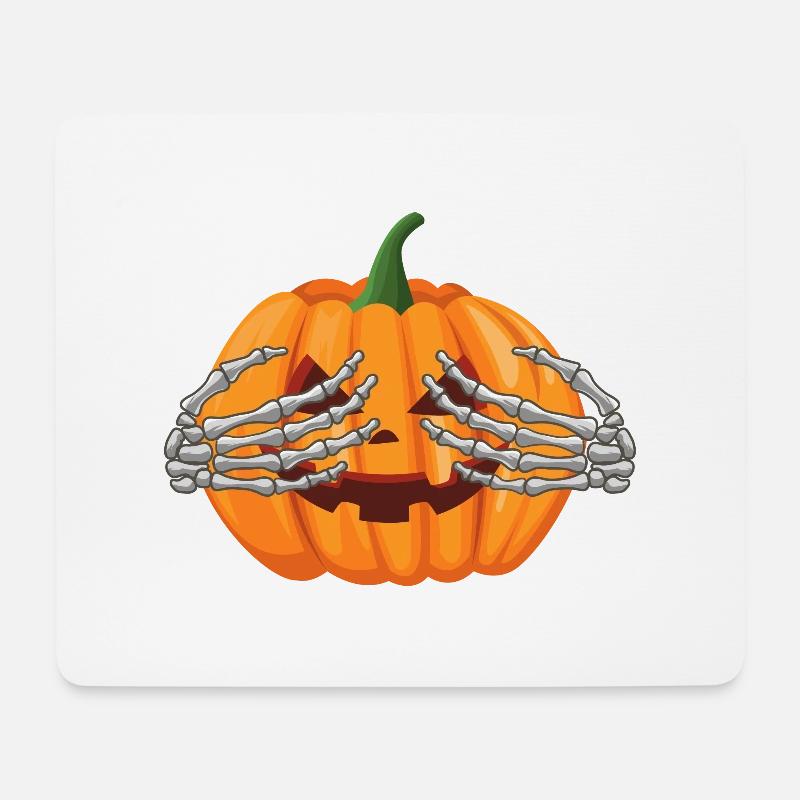 Helloween Style Kürbis - Mousepad (Querformat) - Weiß