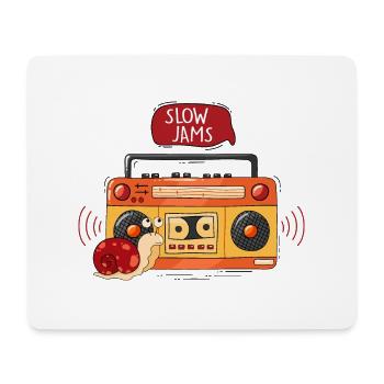 Schnecke und Musik - Mousepad (Querformat) - Weiß - Vorne