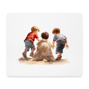 Sack races, a children's game from times gone by - Mouse Pad (horizontal) - white - Front