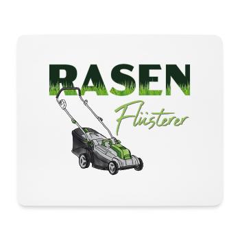 Design "Rasen-Flüsterer" - Mousepad (Querformat) - Weiß - Vorne