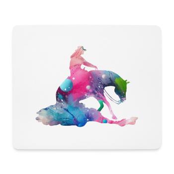 Reiner Sliding Stop Silhouette bunt - Mousepad (Querformat) - Weiß - Vorne