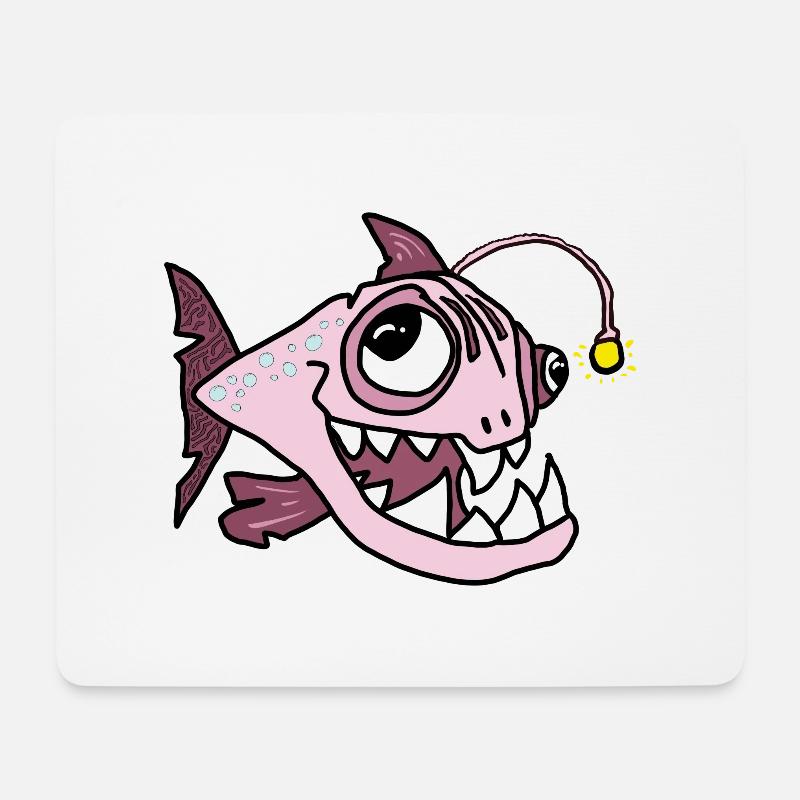 Anglerfisch - Mousepad (Querformat) - Weiß