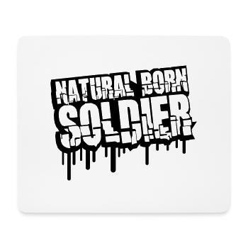Natural Born Soldier War General Freedom Fighter - Mouse Pad (horizontal) - white - Front