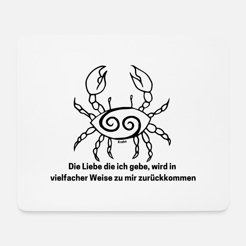 Sternzeichen Krebs - Mousepad (Querformat) - Weiß