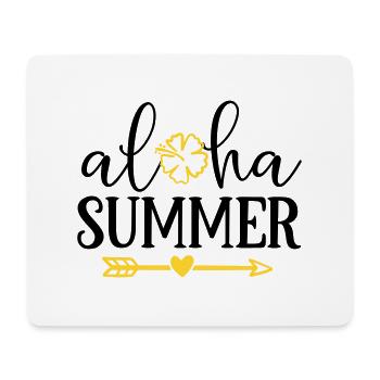 aloha summer - Mousepad (Querformat) - Weiß - Vorne