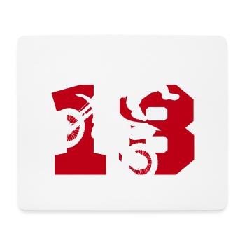 Moto 18 motard - Tapis de souris (format paysage) - blanc - Devant