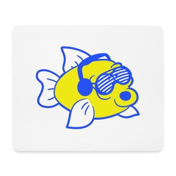 Party Milch Kuh Stier Nutztier Gesicht Music Club - Mousepad (Querformat) - Weiß - Vorne