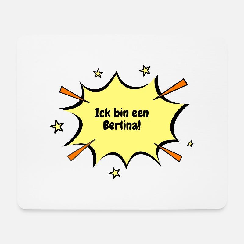 Berlin Ick bin een Berlina! - Mousepad (Querformat) - Weiß