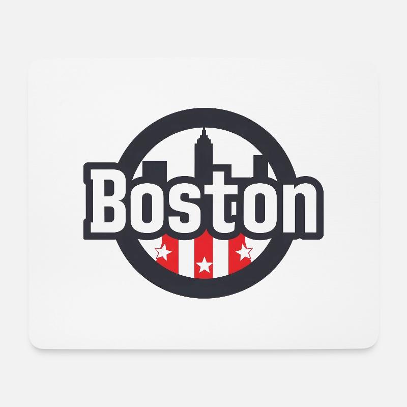 Boston USA Geschenk - Mousepad (Querformat) - Weiß