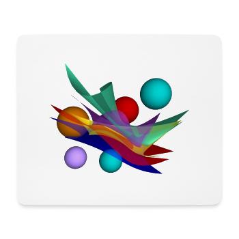 Design mit bicubic waves - Mousepad (Querformat) - Weiß - Vorne