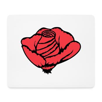 Jolie belle fleur de rose feuille roses romantique - Tapis de souris (format paysage) - blanc - Devant