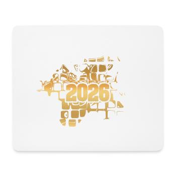 Or 2026 - Tapis de souris (format paysage) - blanc - Devant