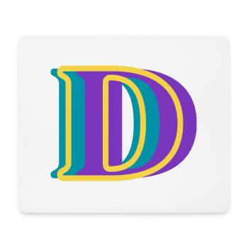 Mehrfarbiger Buchstabe d – originelle Geschenkidee - Mousepad (Querformat) - Weiß - Vorne