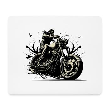Motorcycle, V2, Retro Motorcycle - Mousepad (Querformat) - Weiß - Vorne