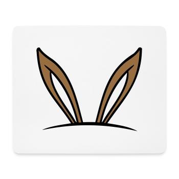 Lapin Oreilles De Lapin Trou Sac Caché Drôle Mignon - Tapis de souris (format paysage) - blanc - Devant