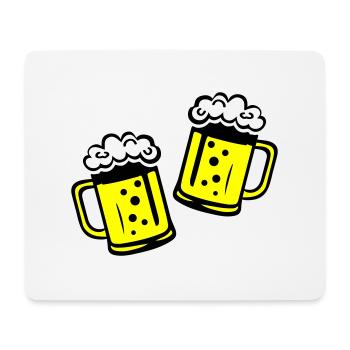 Bier Bierkrug Prost - Mousepad (Querformat) - Weiß - Vorne