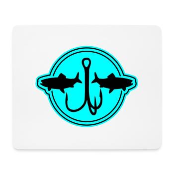 Symbole de pêche Hameçon - Tapis de souris (format paysage) - blanc - Devant