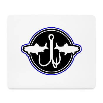 Hameçons de pêche au poisson - Tapis de souris (format paysage) - blanc - Devant