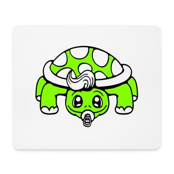 Tortue Bébé Sucette Petit Enfant Bambin - Tapis de souris (format paysage) - blanc - Devant