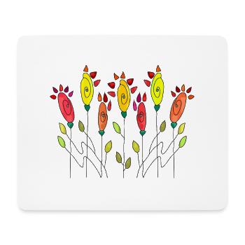 Flowers - Mouse Pad (horizontal) - white - Front