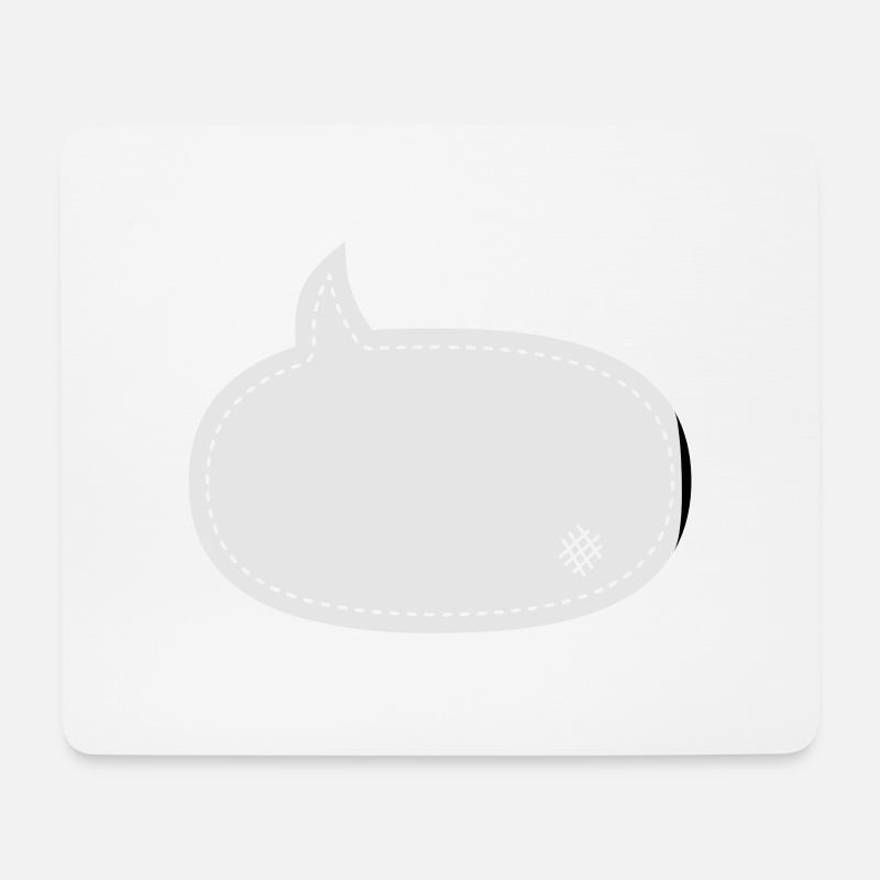 speech balloon patch - Mousepad (Querformat) - Weiß