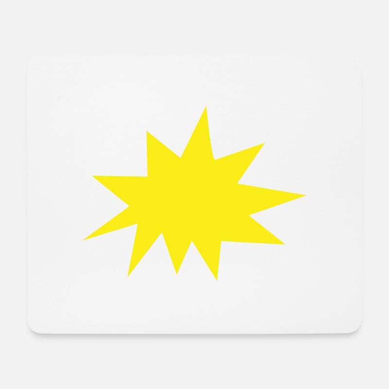 Hintergrund Gelb Explosion Stern - Mousepad (Querformat) - Weiß
