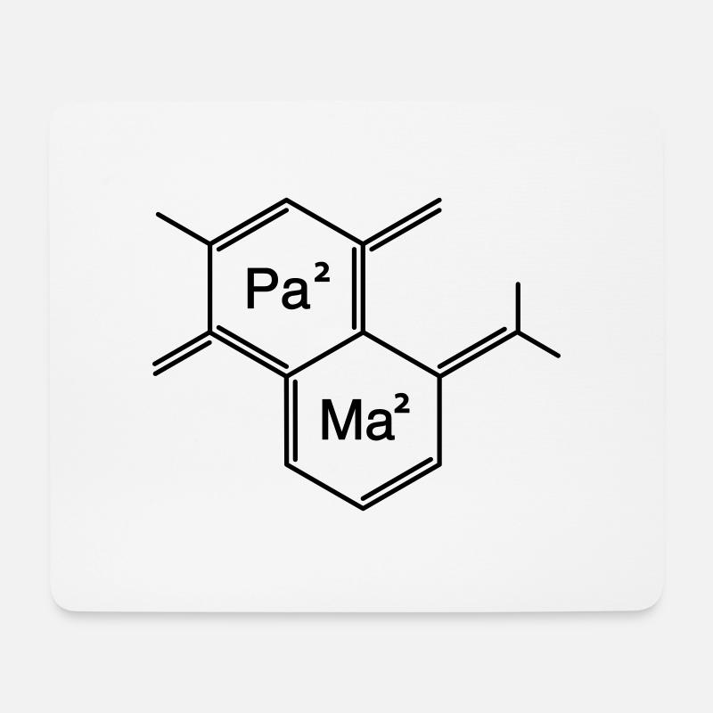 papa + mama - Mousepad (Querformat) - Weiß