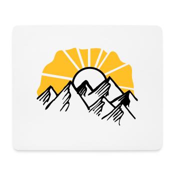 sonne - Mousepad (Querformat) - Weiß - Vorne