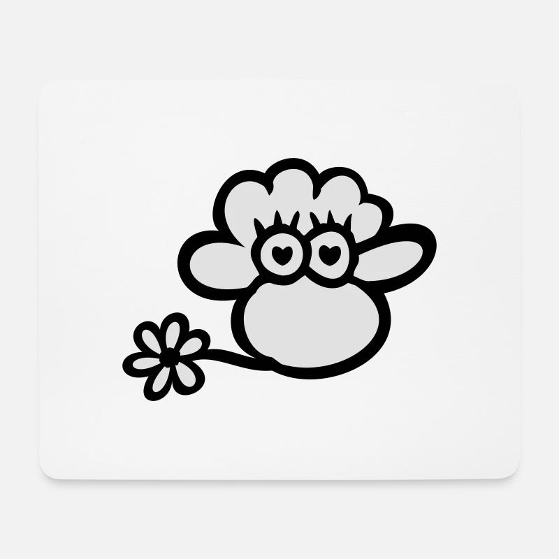 Verliebtes Sheepshead 2farbig - Mouse Pad (horizontal) - white