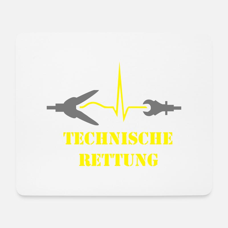 Technische Rettung - Mousepad (Querformat) - Weiß