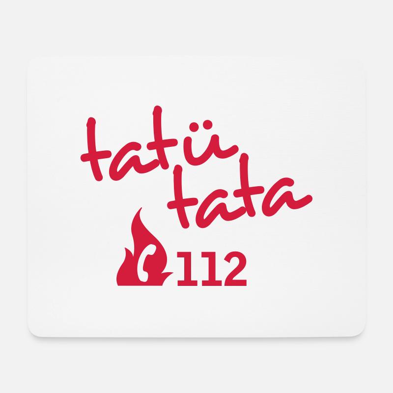 tatütata 112 flamme.ai - Mousepad (Querformat) - Weiß